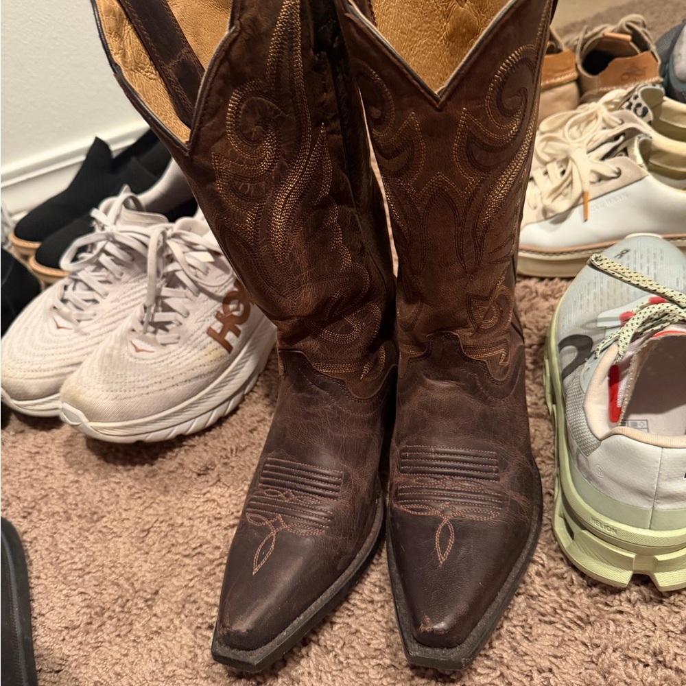 JB Dillon - Brown Western Cowboy Boots